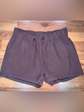 lululemon athletica Brown Elastic-Waist Athletic Shorts